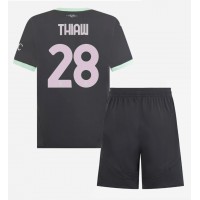 Dětský fotbalový dres AC Milan Malick Thiaw #28 2024-25 Třetí Krátký Rukáv (+ trenýrky)